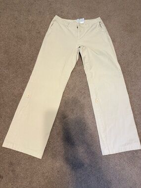 Izod Khaki Wide-Leg Chinos